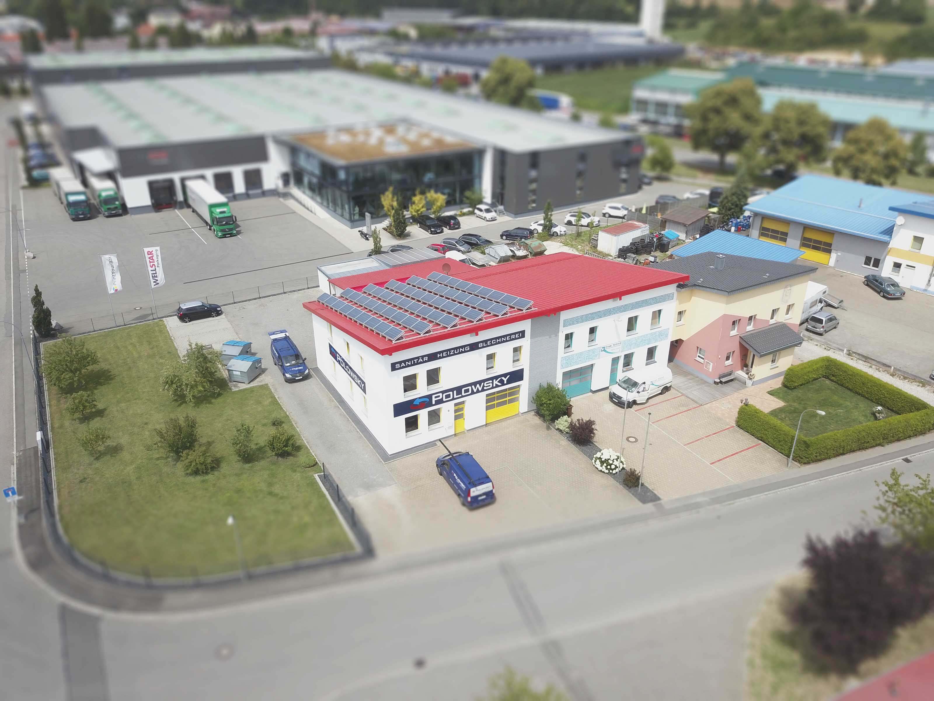 Firmengebäude Polowsky von oben